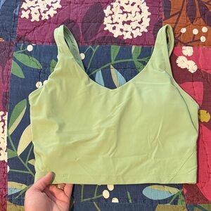Free Spirit Light green Scoop-Neck Crop Tank- inset bra